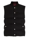 Dolce & Gabbana Quilted Sleeveless Reversible Ribbed Collar Jacket In Black