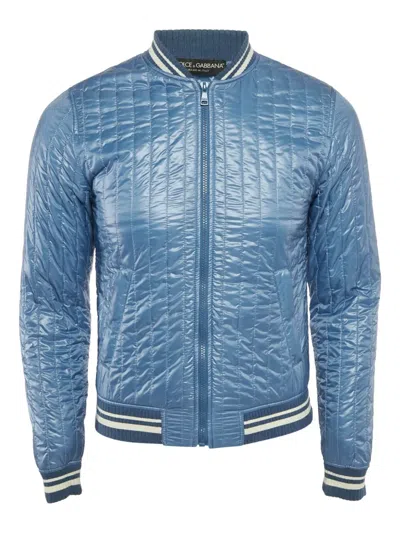 Pre-owned Dolce & Gabbana Quilted Zip-up Bomber Jacket