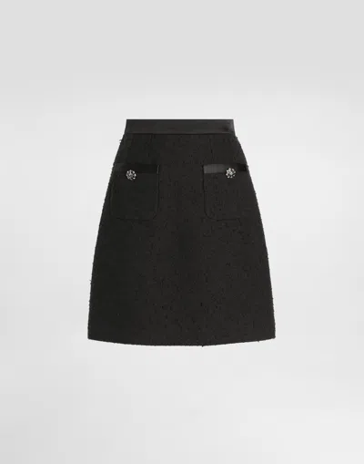 Dolce & Gabbana Rachel Basketweave Skirt In Black