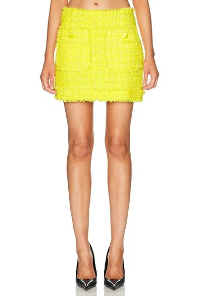 Dolce & Gabbana Rachel Mini Skirt In Lemon Yellow