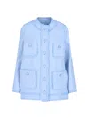 Dolce & Gabbana Rachel Multipocket Jacket In Light Blue