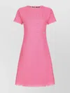 Dolce & Gabbana Women Rachel Tweed Dress With Dg Logo In Pink