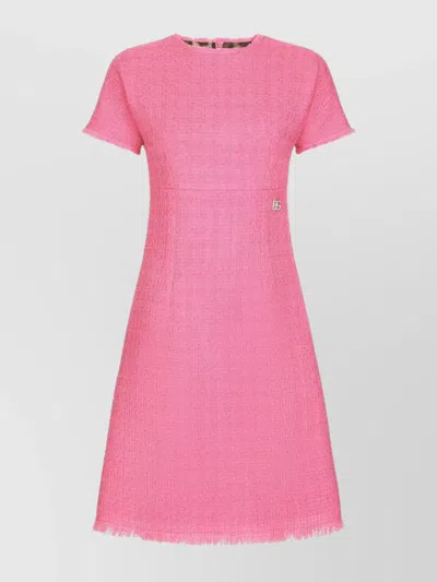 DOLCE & GABBANA RACHEL TWEED DRESS FEATURING DG LOGO