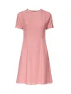 Dolce & Gabbana Raschel Tweed Midi Dress In Pink
