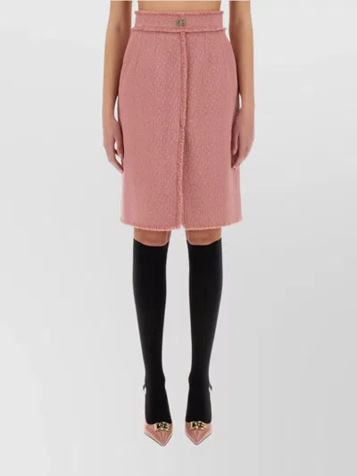 DOLCE & GABBANA "RACHEL" TWEED MIDI SKIRT