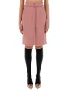 Dolce & Gabbana Rachel Tweed Midi Skirt In Pink