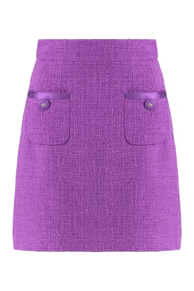 DOLCE & GABBANA RACHEL TWEED MINI-SKIRT