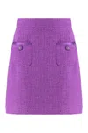Dolce & Gabbana Rachel Tweed Mini-skirt In Purple