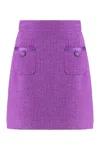 Dolce & Gabbana Rachel Tweed Mini-skirt In Purple