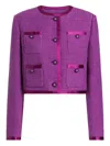 Dolce & Gabbana Violet Cotton Casual Jacket In Purple
