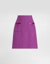 Dolce & Gabbana Rachel Tweed Mini-skirt In Purple