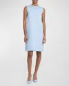Dolce & Gabbana Sleeveless Tweed Dress Dg Logo In Lgt Purple
