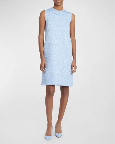 DOLCE & GABBANA RACHEL TWEED SLEEVELESS A-LINE DRESS
