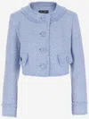 DOLCE & GABBANA RACHEL WOOL TWEED SHORT JACKET