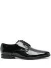 Dolce & Gabbana Raffaello Black Leather Derby Shoes In Black