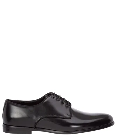 Dolce & Gabbana Raffaello Derby Lace-up Shoes In Black