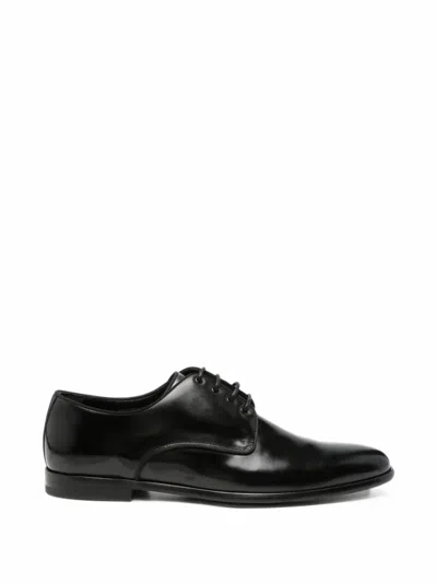 Pre-owned Dolce & Gabbana Raffaello Lace-up Derby Shoes In Black