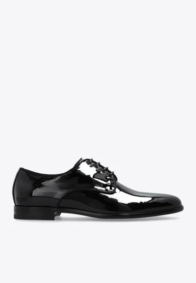 DOLCE & GABBANA RAFFAELLO PATENT LEATHER DERBY SHOES