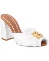 Dolce & Gabbana Raffia Mule In White