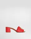 Dolce & Gabbana Raffia Mules In Multi