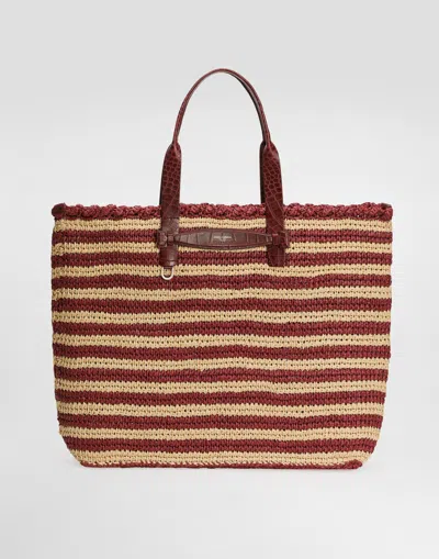DOLCE & GABBANA RAFFIA SHOPPER