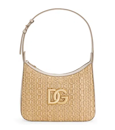 DOLCE & GABBANA RAFFIA SHOULDER BAG