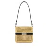 Dolce & Gabbana Rectangular Woven Top Handle Shoulder Bag In Brown