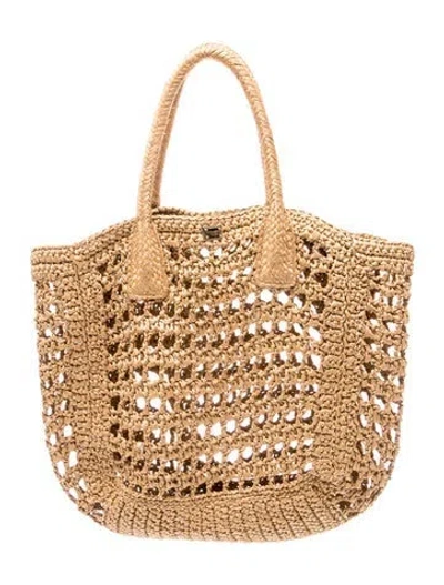 Pre-owned Dolce & Gabbana Raffia Shoulder Bag In Brown