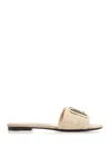 Dolce & Gabbana Dg Logo Raffia Sandals