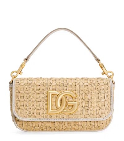 DOLCE & GABBANA RAFFIA TOP-HANDLE BAG