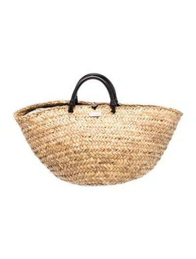 Pre-owned Dolce & Gabbana Raffia Tote In Neutrals