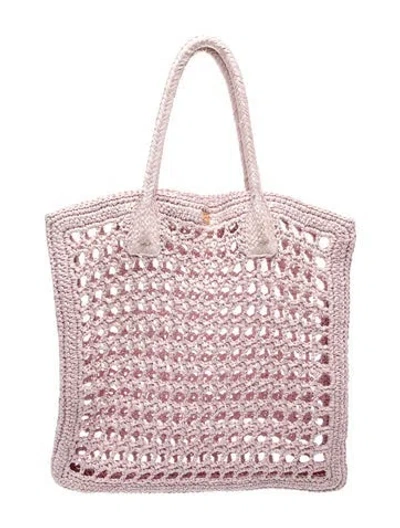 Pre-owned Dolce & Gabbana Raffia Tote In Pink