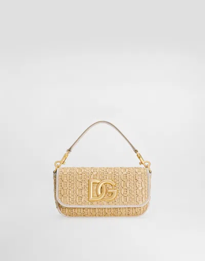 DOLCE & GABBANA RAFIA CROCHET SHOULDER BAG