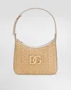 Dolce & Gabbana Rafia Crochet Shoulder Bag In Multicolor