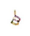 Dolce & Gabbana Charm B Lettering 18-carat Yellow Gold And Multicolored Gems In Gold