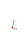 Dolce & Gabbana Rainbow Alphabet L 18kt Yellow Gold Multi-stone Pendant In Gold