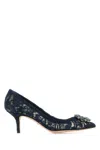 Dolce & Gabbana Scarpe Con Tacco In Pizzo Blu Notte Donna