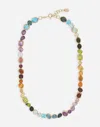 Dolce & Gabbana Rainbow Necklaces In Yellow Gold 18kt With Multicolor Gemstones In Gold