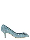 Dolce & Gabbana Woman Pumps Turquoise Size 8 Textile Fibers In Blue