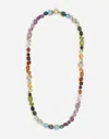 Dolce & Gabbana Rainbow Necklaces In Yellow Gold 18kt With Multicolor Gemstones In Gold