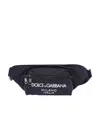Dolce & Gabbana Raised Logo Belt Bag In Black