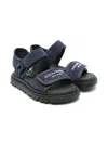 Dolce & Gabbana Logo-embossed Sandals In Blue