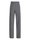Dolce & Gabbana Raised-seam Elastic-waist Trousers In Gray