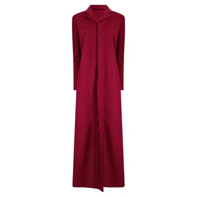 Pre-owned Dolce & Gabbana Rare! 1997 97fw  Vintage Trench Wool Coat In Red