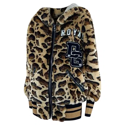 Pre-owned Dolce & Gabbana Rare Kigurumi Style Leopard Fur Jacket 40 It In Black