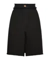 Dolce & Gabbana Raschel Tweed Midi Skirt With Central Slit And Dg Logo In Black