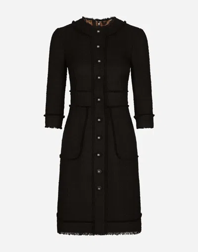 DOLCE & GABBANA RASCHEL TWEED MIDI DRESS