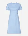 Dolce & Gabbana Raschel Tweed Midi Dress With Dg Logo In Purple