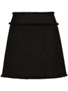 Dolce & Gabbana Wool-blend Tweed Miniskirt In Black