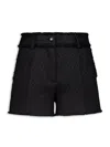 Dolce & Gabbana Frayed Detailing Tailored Shorts In Nero